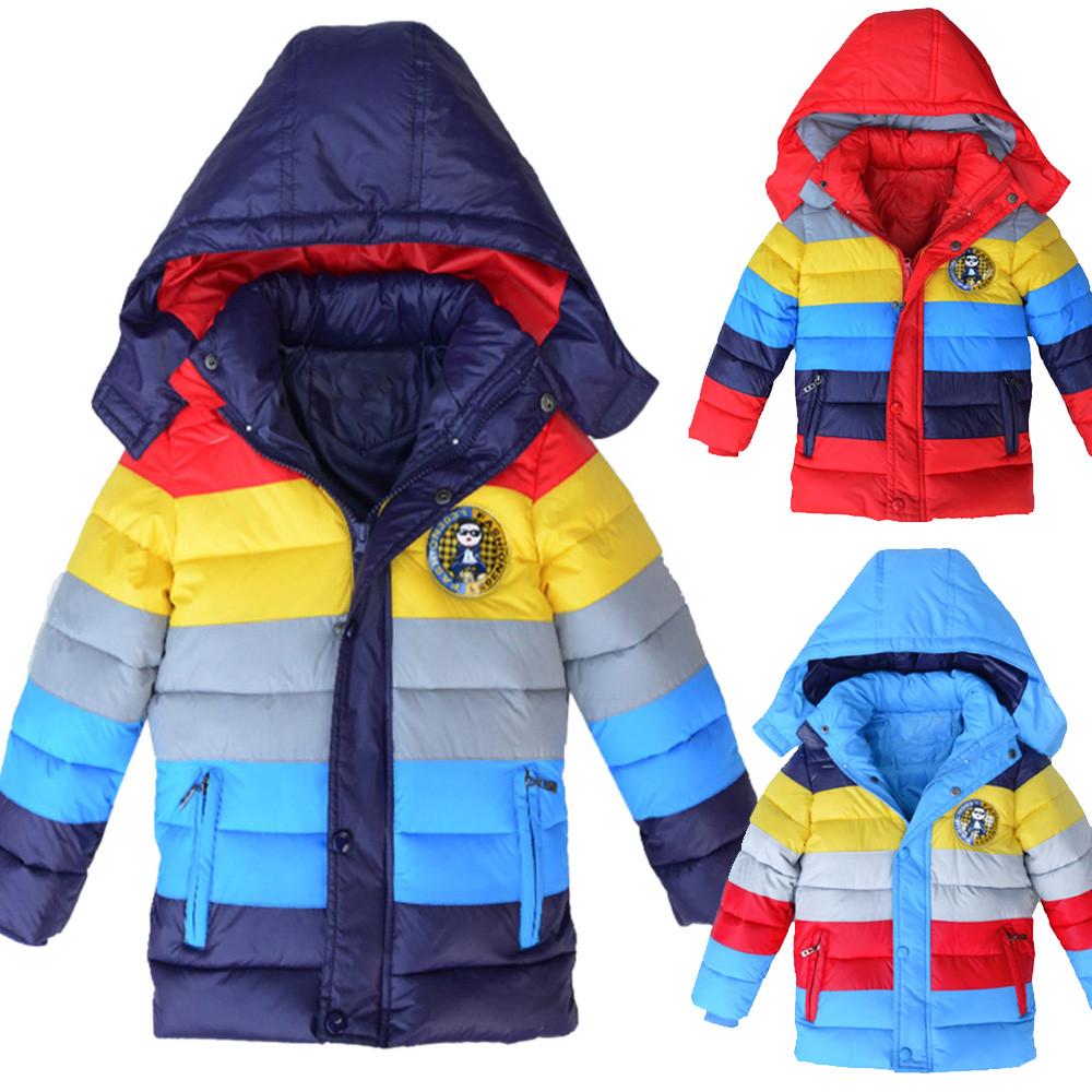 Tronet Kids Winter Raincoat Boys Girls Cartoon Dinosaur Hooded Zipper Coat Toddler Cute Outwear