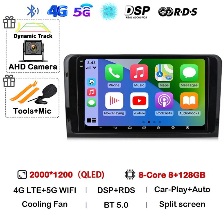 Android 14 Auto CarPlay Car Radio For Mercedes Benz W164 ML GL 2005 - 2012 GPS Multimedia Video Player Stereo 2Din DVD Head Unit