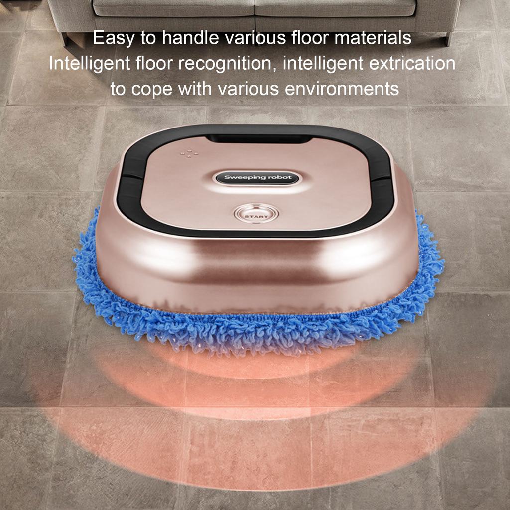 Robotic Vacuum Cleaner Slim Body Electric Mopping Robot 2400mAh Battery Multifunctional Intelligent Quiet Operating for Office