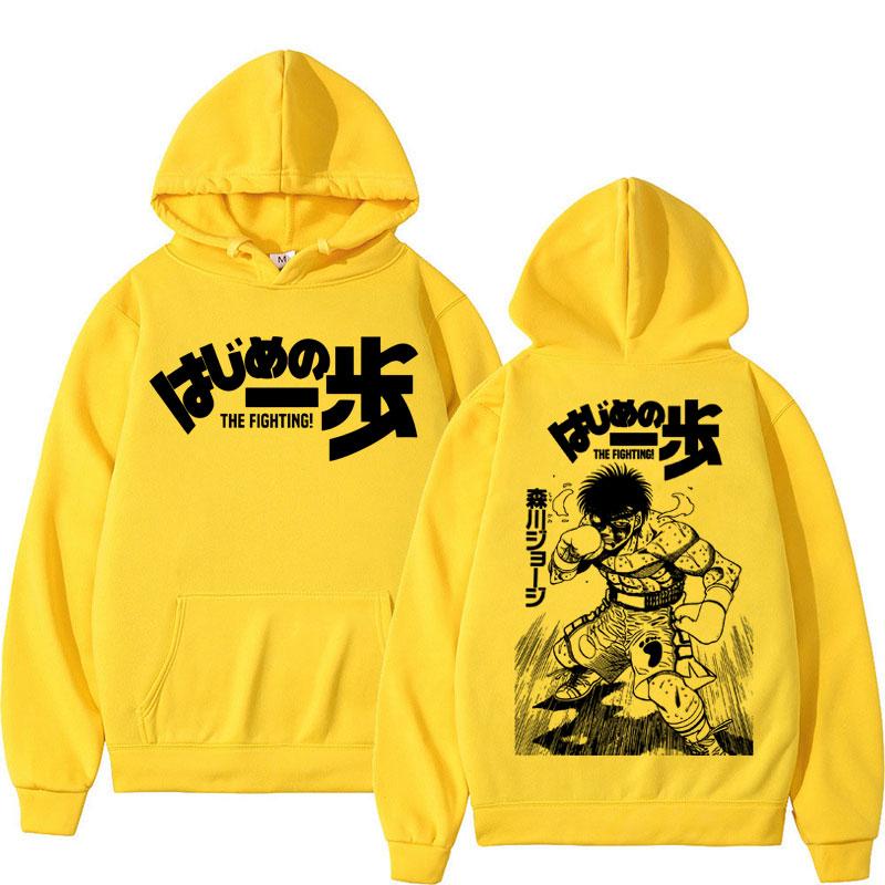 Anime Hajime No Ippo Kamogawa The Fighting Hoodie Makunouchi Takamura KGB Manga Sweatshirt Oversized Fleece Warm Gifts