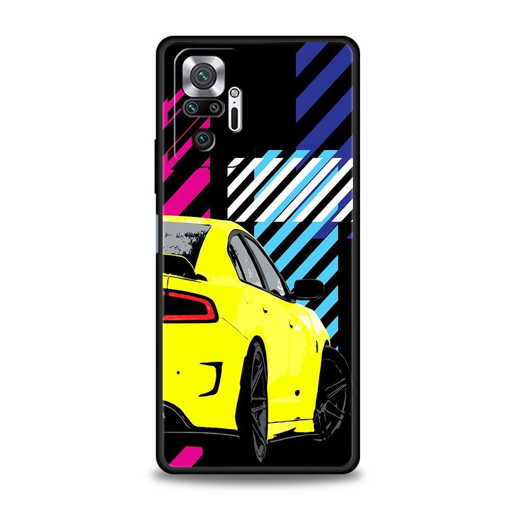 Handyhülle für Xiaomi Redmi Note 12 10 11 9 8 Pro Plus 9S 7 8T 9T 9A 8A 9C K40 Gaming Soft Cover JDM Sportwagen Lampe Flugzeug