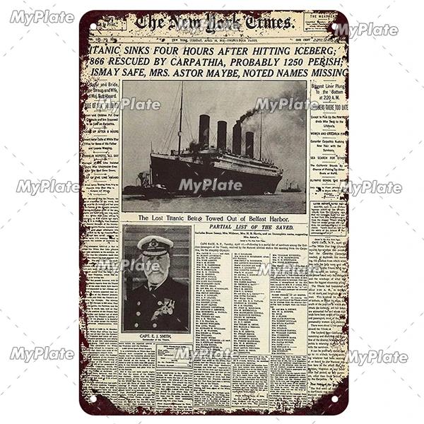 [MaPalte] Vintage Klassischer Film Titanic Metallschild Blechschild Café Dekoration Plakette Heim Wanddeko Barschild Heimdeko Poster