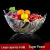 Flavinmci Crystal Glass Leaf Fruit Bowl