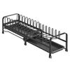 Pull Out Dish Storage Rack Carbon Steel Plate Drain Stand Holder Kitchen Drawer Organizer for Dishes Lids Cutting Boards