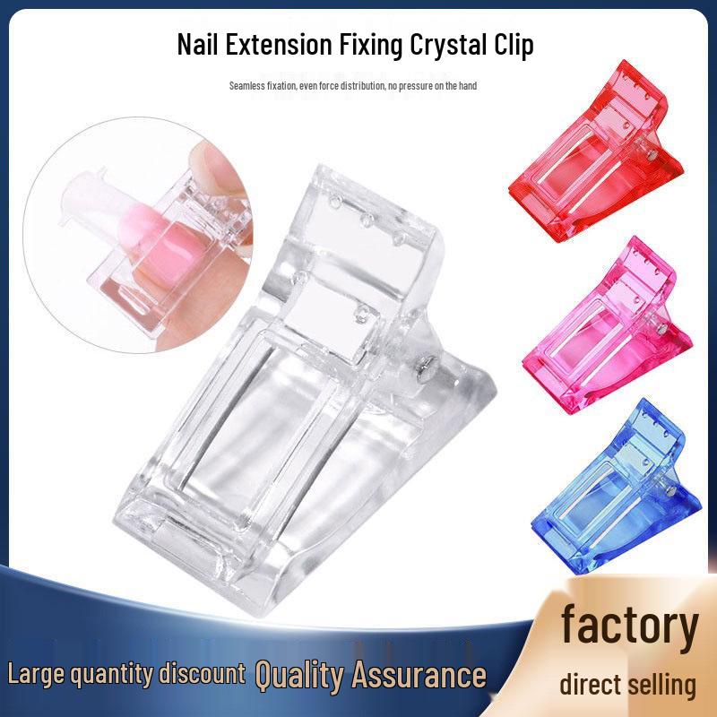 

Nail Art Crystal Gel Shaping Clips for Quick Extensions ярко-красный