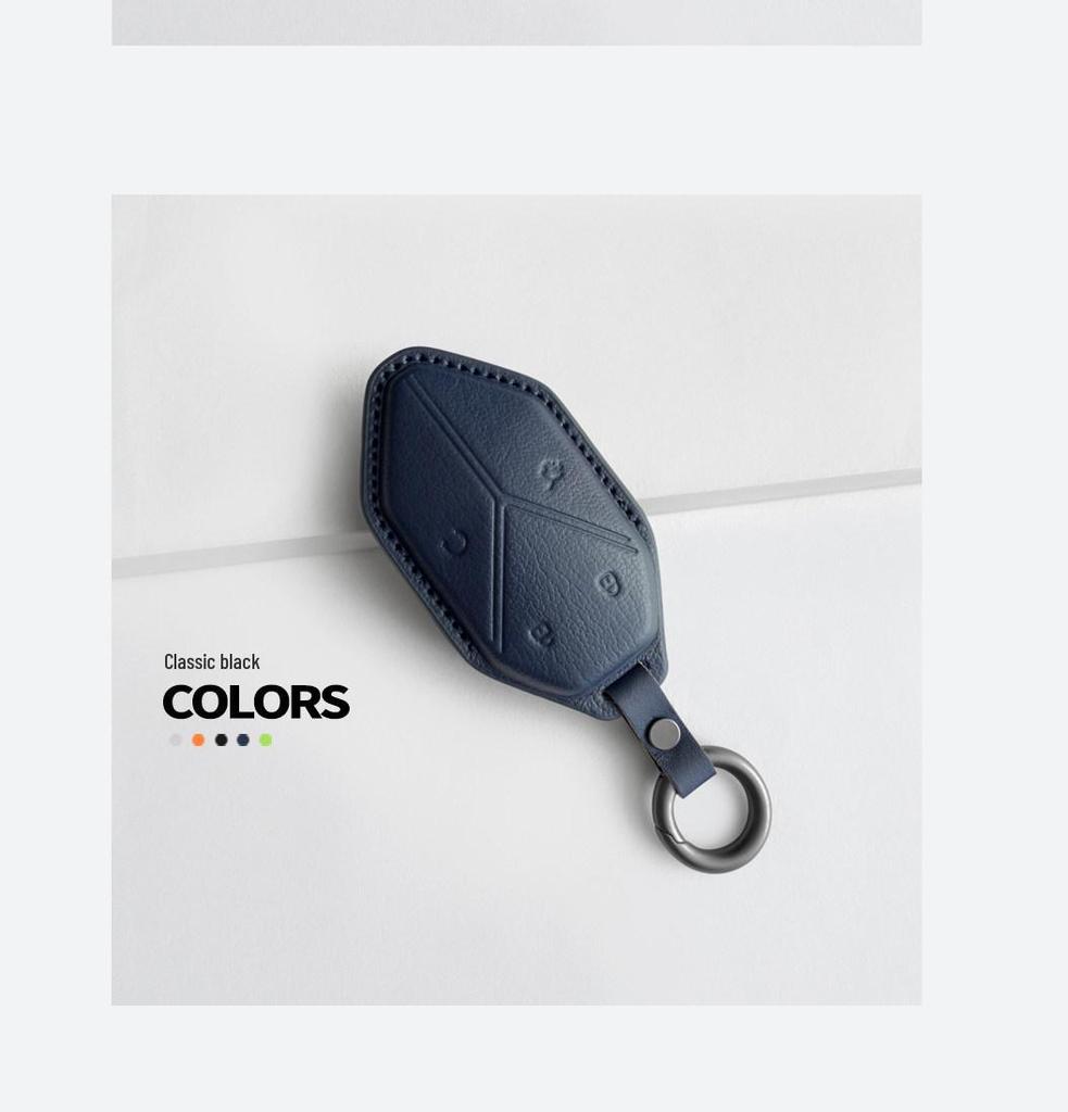 2026 Fangchengbao Tie 7/3 Leather Key Cover for Leopard 8/5 Car Key Modification