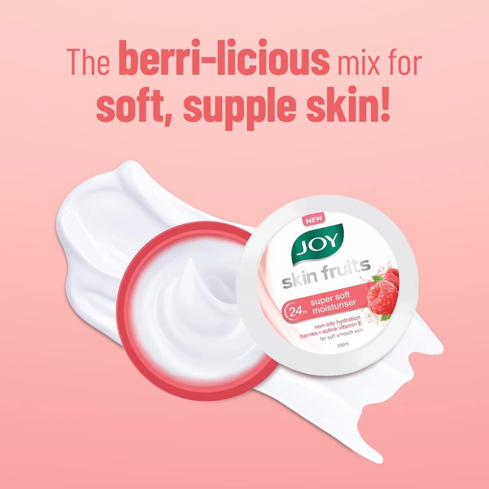 JOY Super Soft Skin Cold Cream 2 X 200 Ml Pack of 2 Lightweight Oil-Free Moisturizer for Face Hands Body