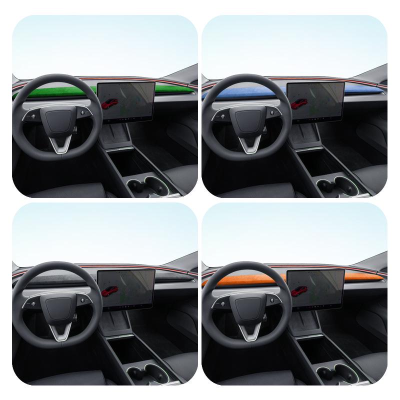 Tesla Model 3 Alcantara Suede Instrument Panel Trim for Interior Modification