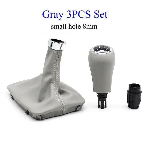 Black Gray Moka Gear Shift Knob Leather Boot Lever Replacement For BENZ C E GLK AMG W204 W212 W207 X204 C204 C63 C300 C250 C350