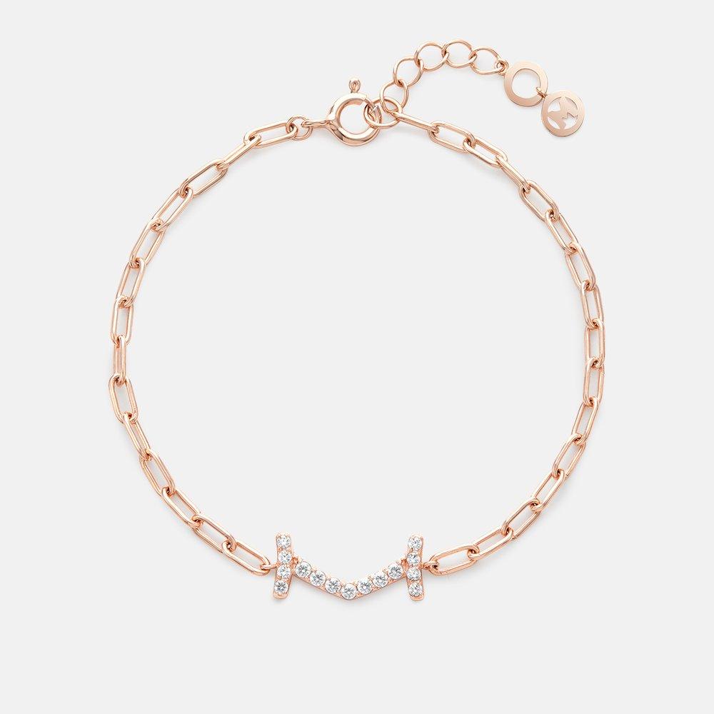 M Basic Sterling Silver Rose Bracelet A233Sb9243Rpa .