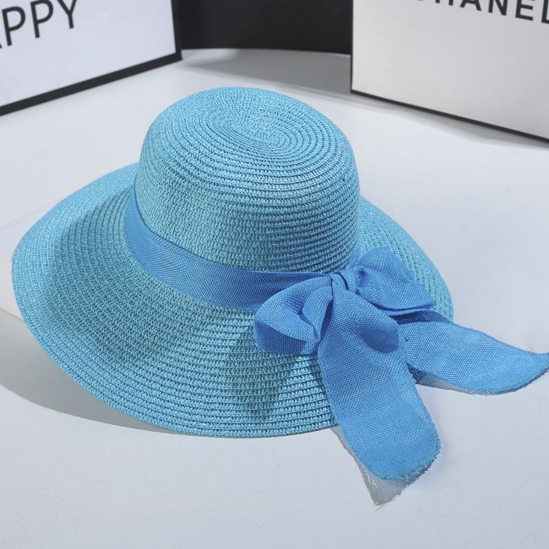 

New spring summer Fisherman Hat for Women Elegant Summer Fashion Outdoor Sun Visor Basin Cap Adult size (54-56cm) небо синє кольору