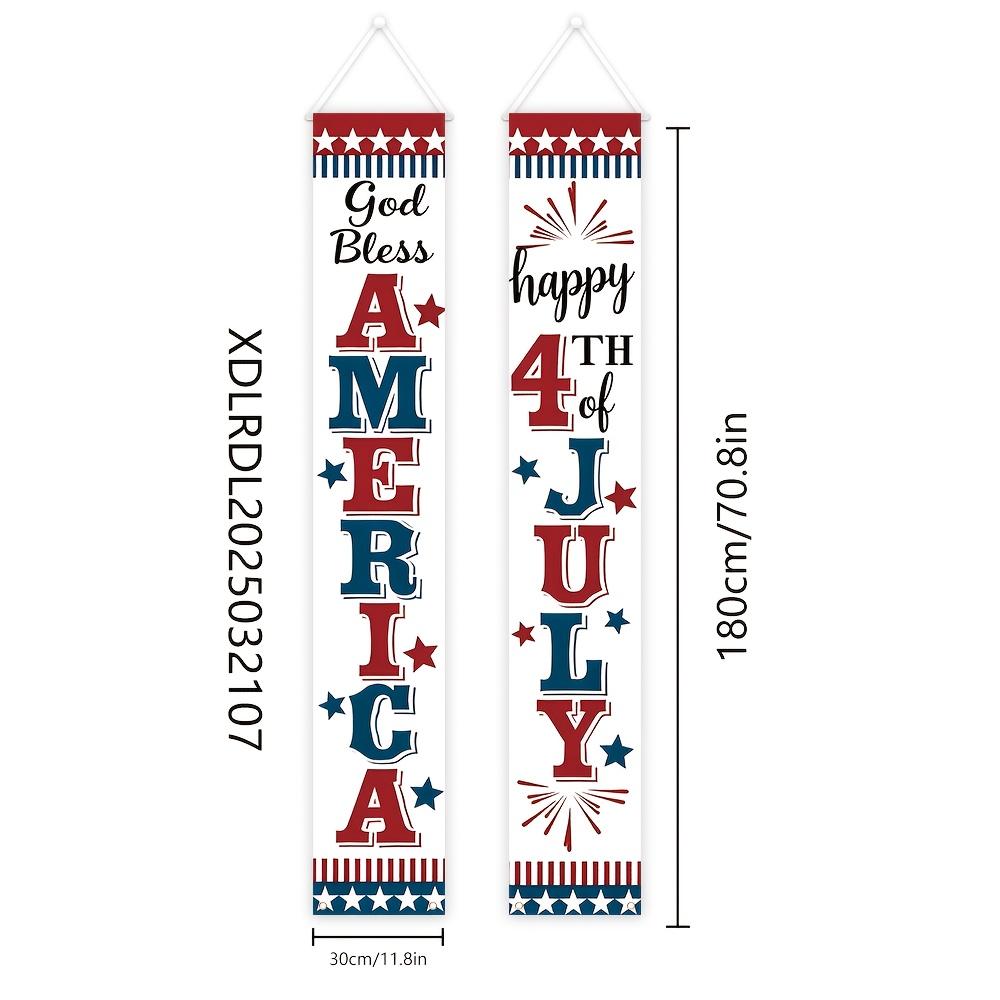250 Anniversary Porch Banner 2026 USA America Patriotic Hanging Banners 250 Anniversary Party Door Banner for Room House