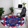 1pc Floral Mandala Design Carpet, Round Non Slip Durable Large Size Office Carpet, Suitable for Office
