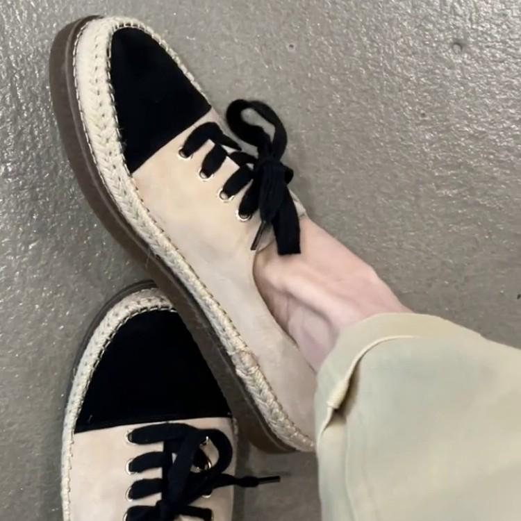 Lan Cabinet Edition~ French Xiaoxiangfeng One-pedal Fisherman Shoes Women's 2025 New Outwear Casual Fashion Lace-up Shoes