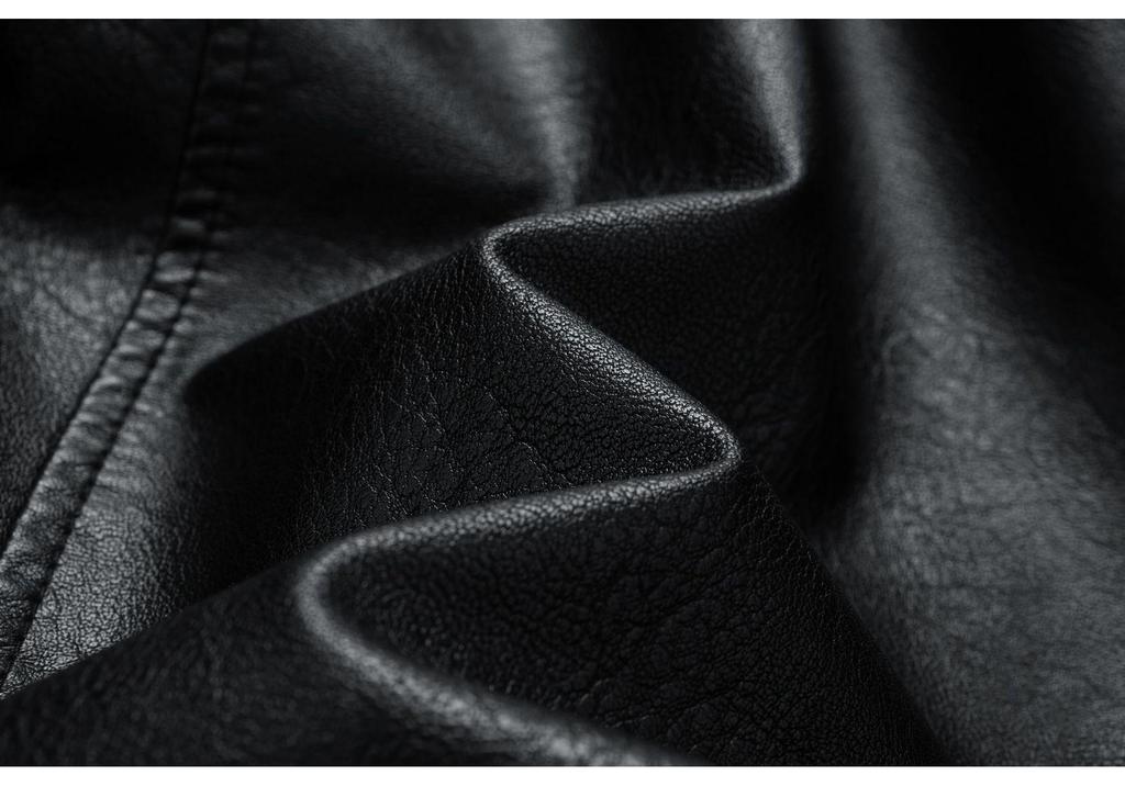 2022 Autumn/Winter Men's Stand Collar Motorcycle Leather Jacket