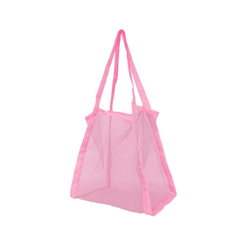Mesh Beach Shopper Bag For Women Large Capacity Travel Shoulder Bags Grocery Picnic Tote Simple Design Organizer Case