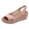 Fashion Women Sandals Pointed Toe Heels Sandals For Summer Shoes Women Soft Bottom Wedge Sandalias Mujer Slip On Summer Footwear Female