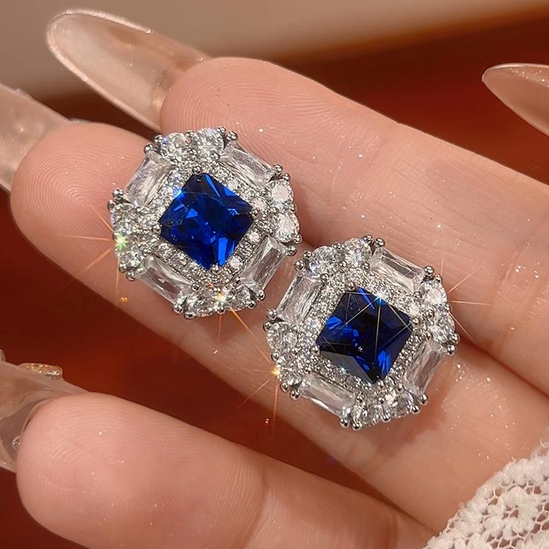 Jewelry Set Jewelry Stud Earrings Necklace Ring Color Treasure Cloisonne High Sense Women