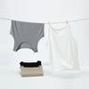 Plus Size Threaded Cotton Round Neck Vest - Spring/Summer Elastic Camisole for Women