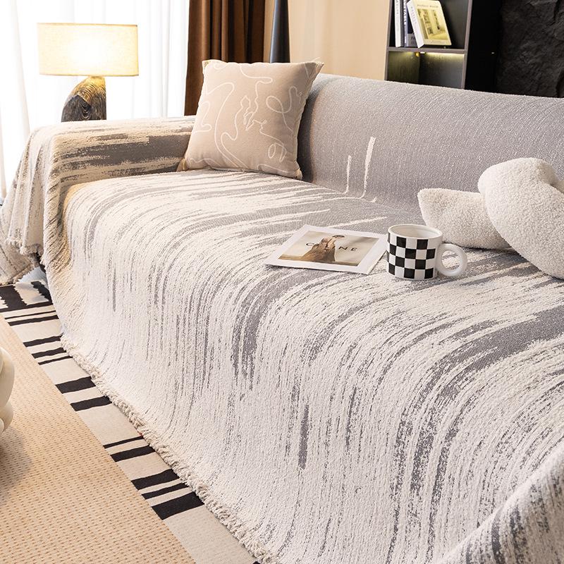 

Nordic Chenille Light Luxury Sofa Cover - Glacier Universal Cushion for All Seasons 180x230cm Two-Seater Sofa сірий колір