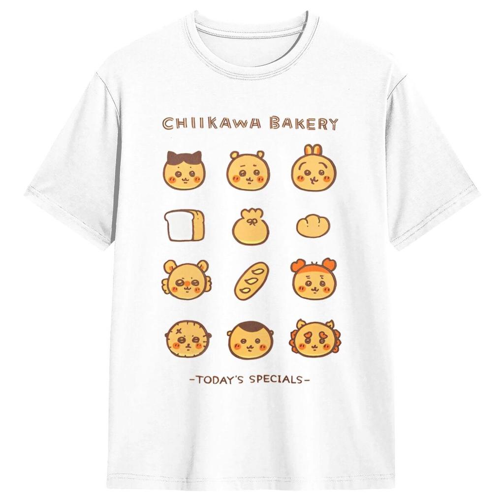 Men T-Shirt Chiikawa Chiikawa Bakery T-Shirts Hipster Beach Tee Shirt Funny Design 100% Cotton Tops Gift Idea