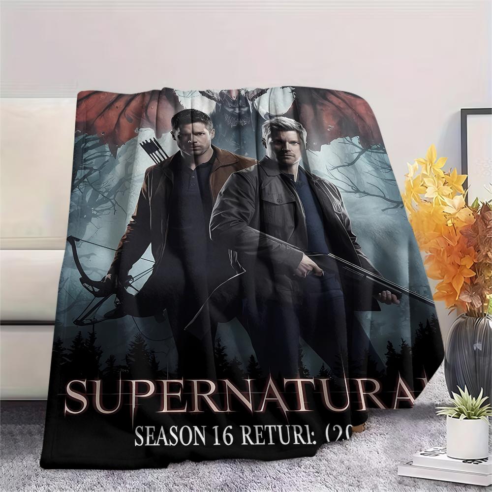 Supernatural Brothers Print Flannel Blanket,High Quality Comfortable for All Seasons,Home Decor,Warmth and Comfort,Perfect for Christmas Gifts
