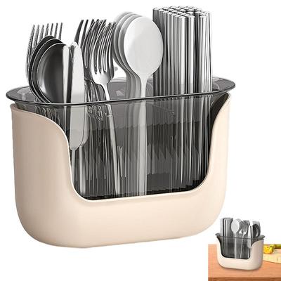 3 Fächer Utensilienhalter 3 Fächer Organizer Caddy Box Zum Kochen Transparent Besteck Silberwaren Organizer Behälter Halter