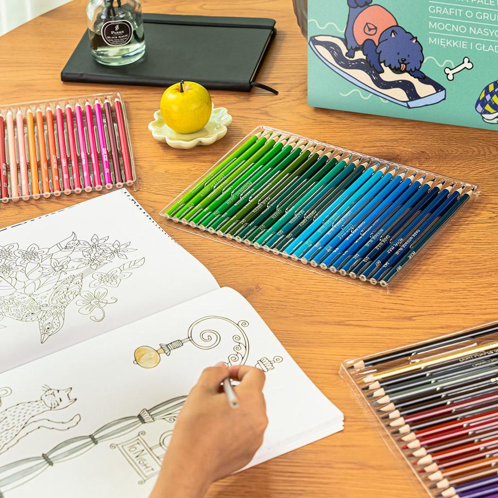 Tužkové pastelky 72 Intenzivních barev - Sada v plastovém pouzdře