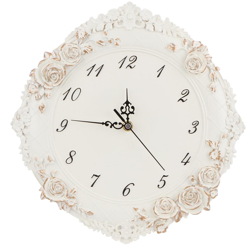 European Style Wall Clock Silent Battery Operated Clock for Home Living Room Bar Hotel Decor