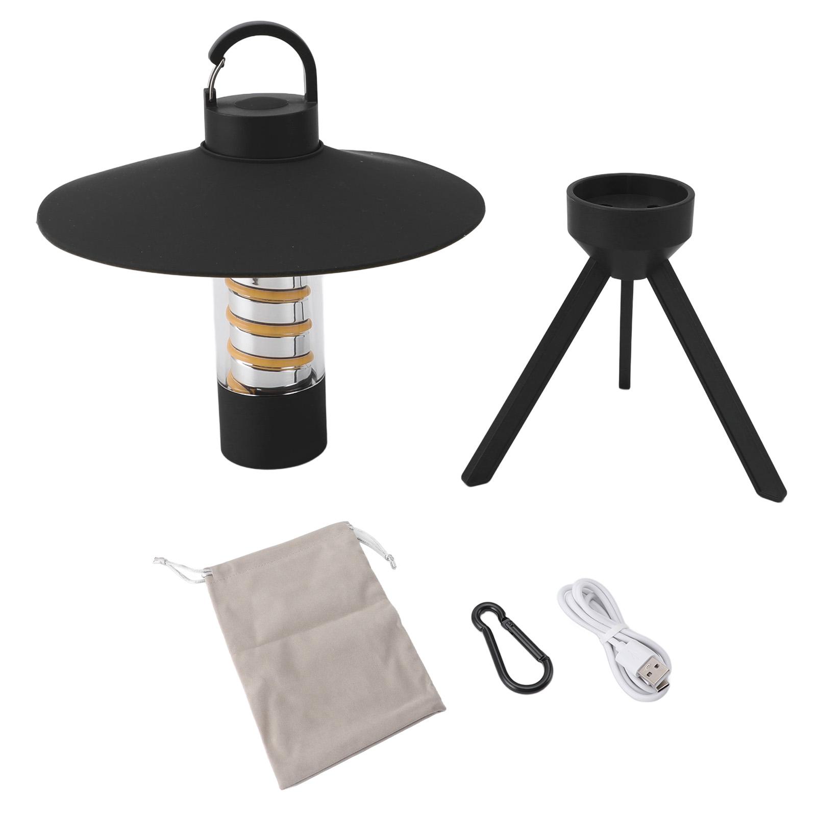 

Мини портативная лампа для кемпинга с USB зарядкой, 2000 мАч, большая емкость, 30006500k Погодоустойчивый Кемпинг чёрный