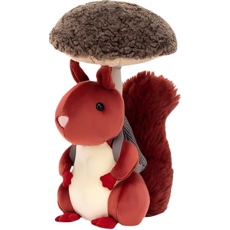 

JELLYCAT Woods Animal Series Mushroom Picking Squirrel Comfort Doll Plush Doll 20cm High