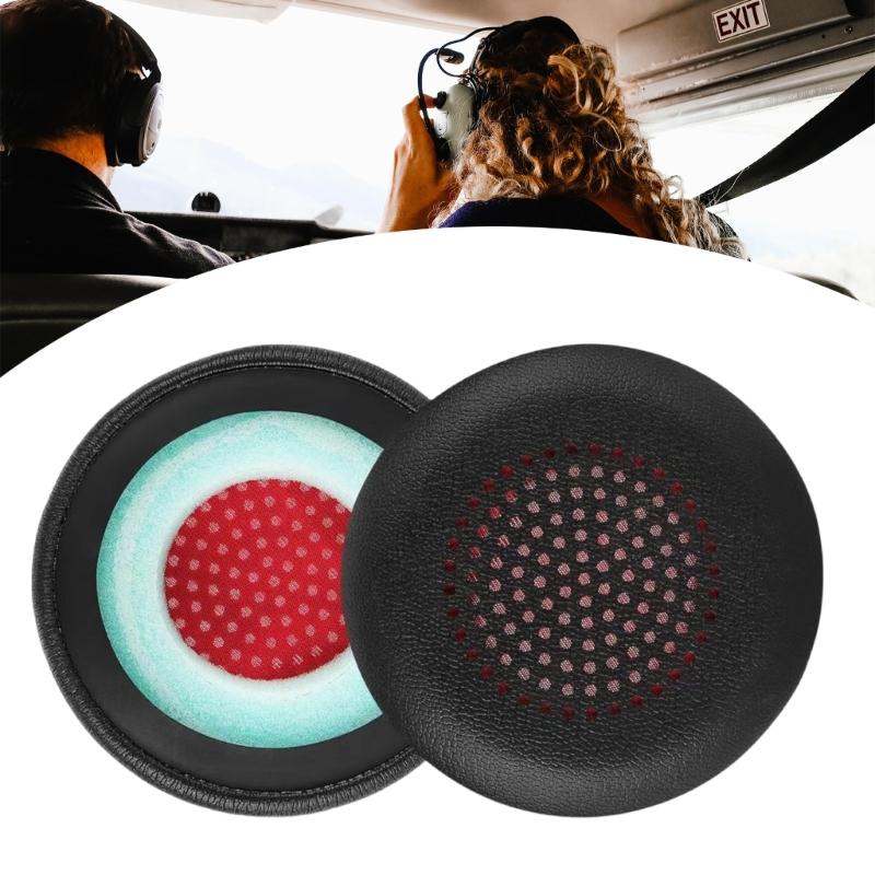 1Pair Earpads Protein Leather Ear Pad Ear Cushions Cover Memory Foam Earmuffs for HC5 HC6 Headsets