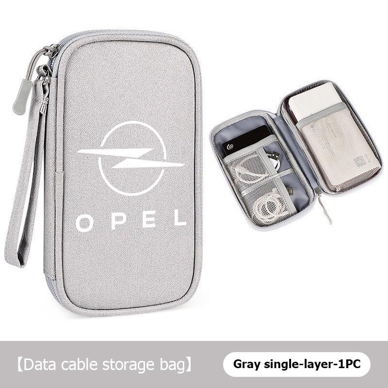 For Opel Portable Car Digital Storage Bag Data Cable Protector Cover Waterproof Tool Bags Corsa D Astra G H J K F Mokka C Zafira BX8