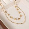 Fashionable Versatile Necklace for Women New Double-layer Collarbone Chain High-end Beaded Jewelry