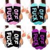 Unisex Letter Fuckoff Funny Casual Sports Skateboard Socks Stockings Color 5