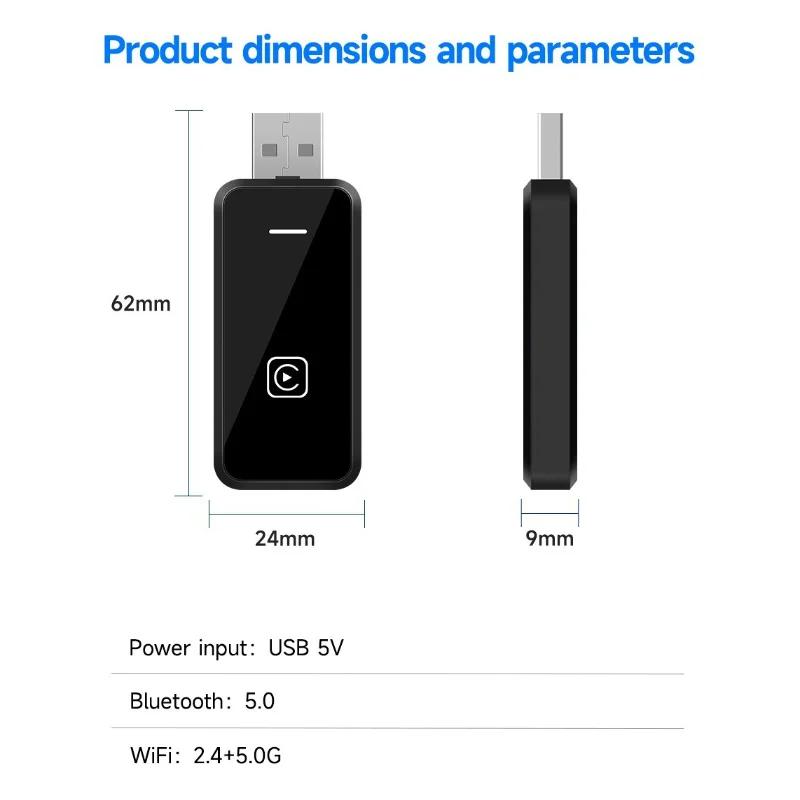 OEM Original 2in1 CarPlay Android Auto Wireless Adapter Kabelgebundenes Drehen Drahtlose CarPlay Mini Box Bluetooth WiFi Schnelle Verbindung