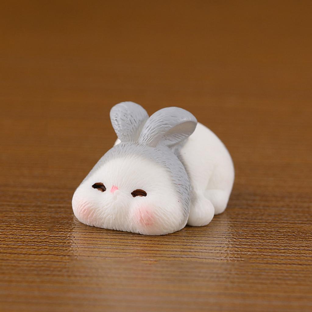 Cute Easter Rabbit Resin Miniatures Animal Figurine for Festive Decoration Animal Figures Fairy Garden Decoration
