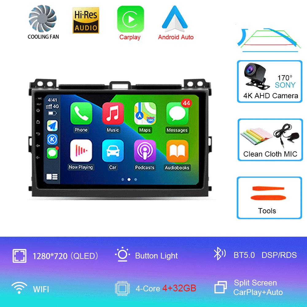 Android 14 Car Radio For Toyota Land Cruiser Prado 120 3 III For Lexus GX470 GX 470 J120 2002 - 2009  Multimedia Video Player