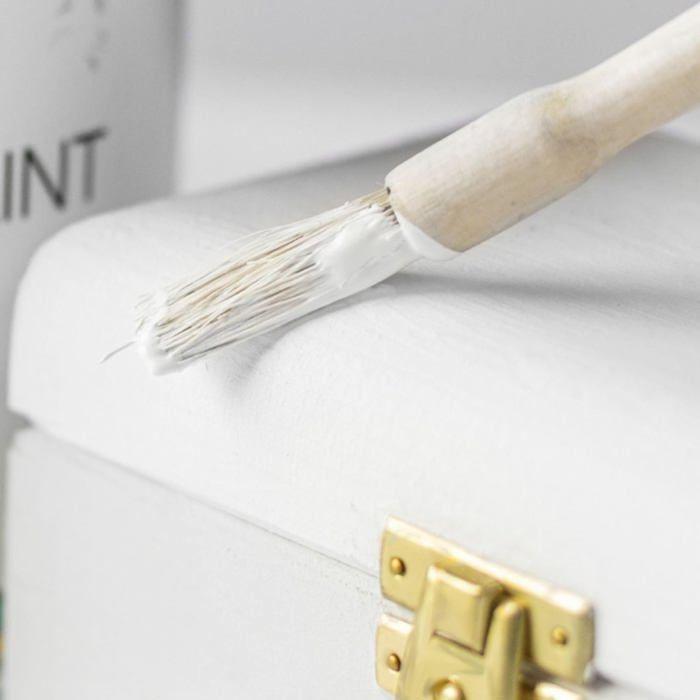 White Chalk Paint - CREATIVE DECO - 1L - Vintage and Antique Effect - Matte and Washable