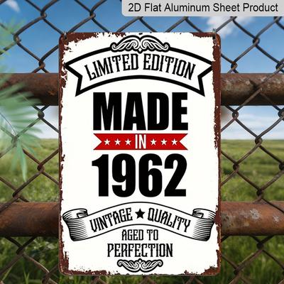 2D Flat Vintage Metal Sign | Limited Edition High-Quality Aluminium Art From 1962 | 8*12 Inches | Suitable for Living Rooms, Bedrooms, Cafes, Bars