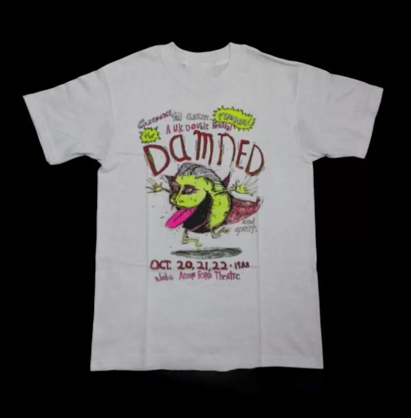 

Винтажная футболка The Damned Band Music Все размеры от S до 5XL SE212 БЕСПЛАТНАЯ ДОСТАВКА Унисекс XXXL