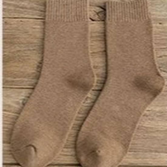 Terry Plus Velvet Women's Thick Mid-Calf Towel Socks - Warm Autumn/Winter Knee-Highs for Teens