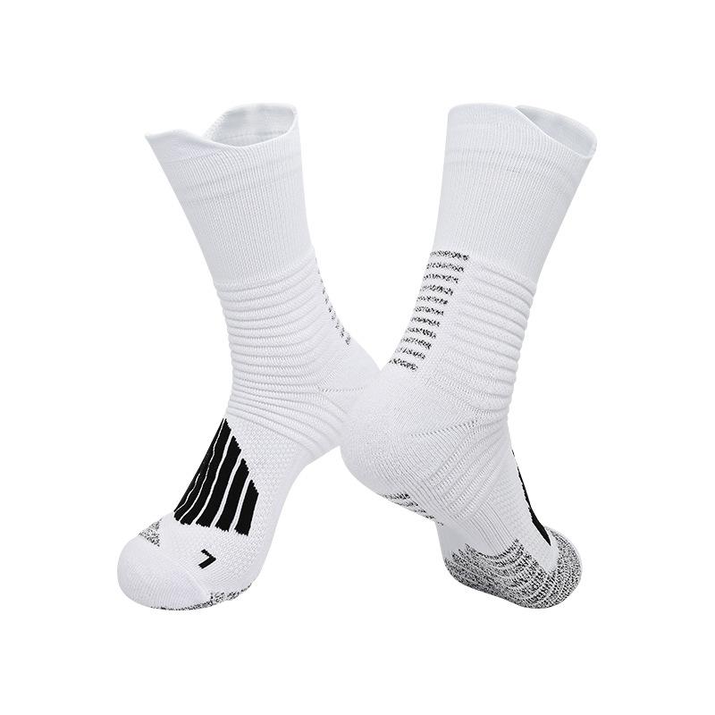 Summer Football Training Socks Non-Slip Medium Tube Socks Wear-Resistant Cushioning Sports Socks Towel Bottom Breathable Football Socks