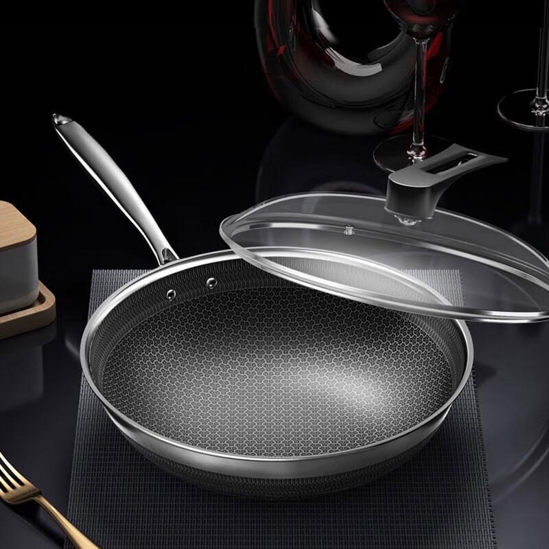 Kombach 316 Stainless Steel Flat Bottom Wok