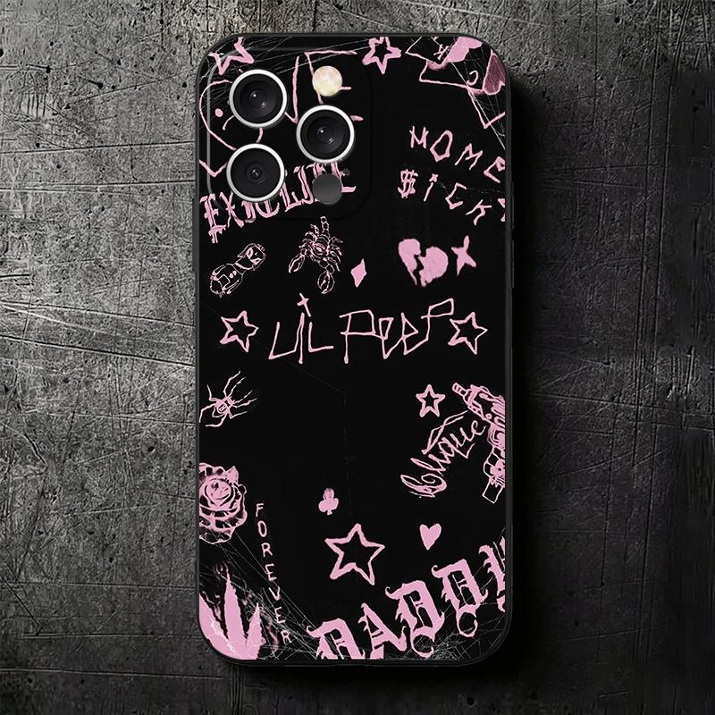 Lil Peep Hellboy Love Soft Phone Case for iPhone 16 16E 17 Air 15 Pro Max 14 Plus 13 Mini 11 12 7 Black Cover Back Shell