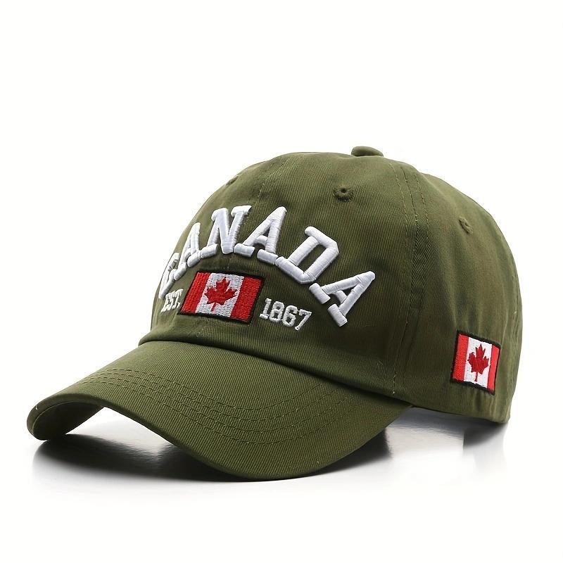 Cross-border vintage washed embroidered letter maple leaf baseball cap, soft-top sunshade adjustable baseball cap