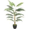 Artificial Fern Topiary Tree, Realistic Artificial Plant in Cement Pot, Fake Plant, 120cm