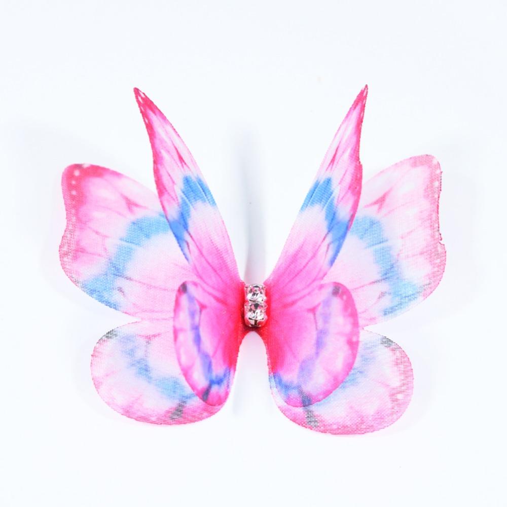 

Градиентный цвет шифон бабочка вышитые нашивки свадебные аксессуары для волос 07