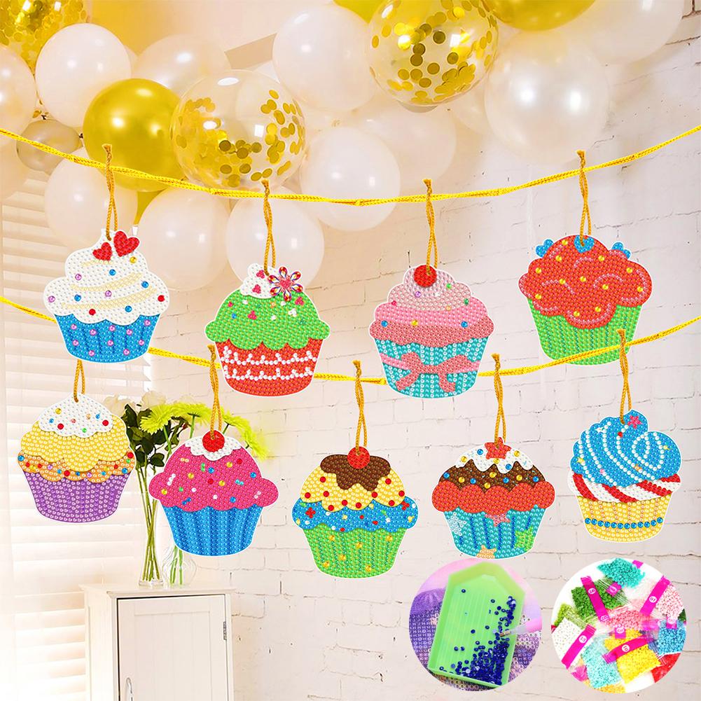 10pcs DIY Full Drills Diamond Painting Special Shape Christmas Tree Pendant Hanging Ornament Christmas Decoration Natal Navided