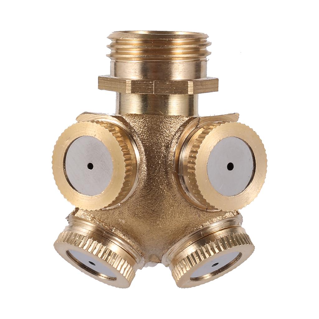 Brass Atomizing Sprayer 1/2/3/4 Nozzle Head Garden Lawn Watering Pesticide Spray Sprinkler Cooling System Agriculture Irrigation